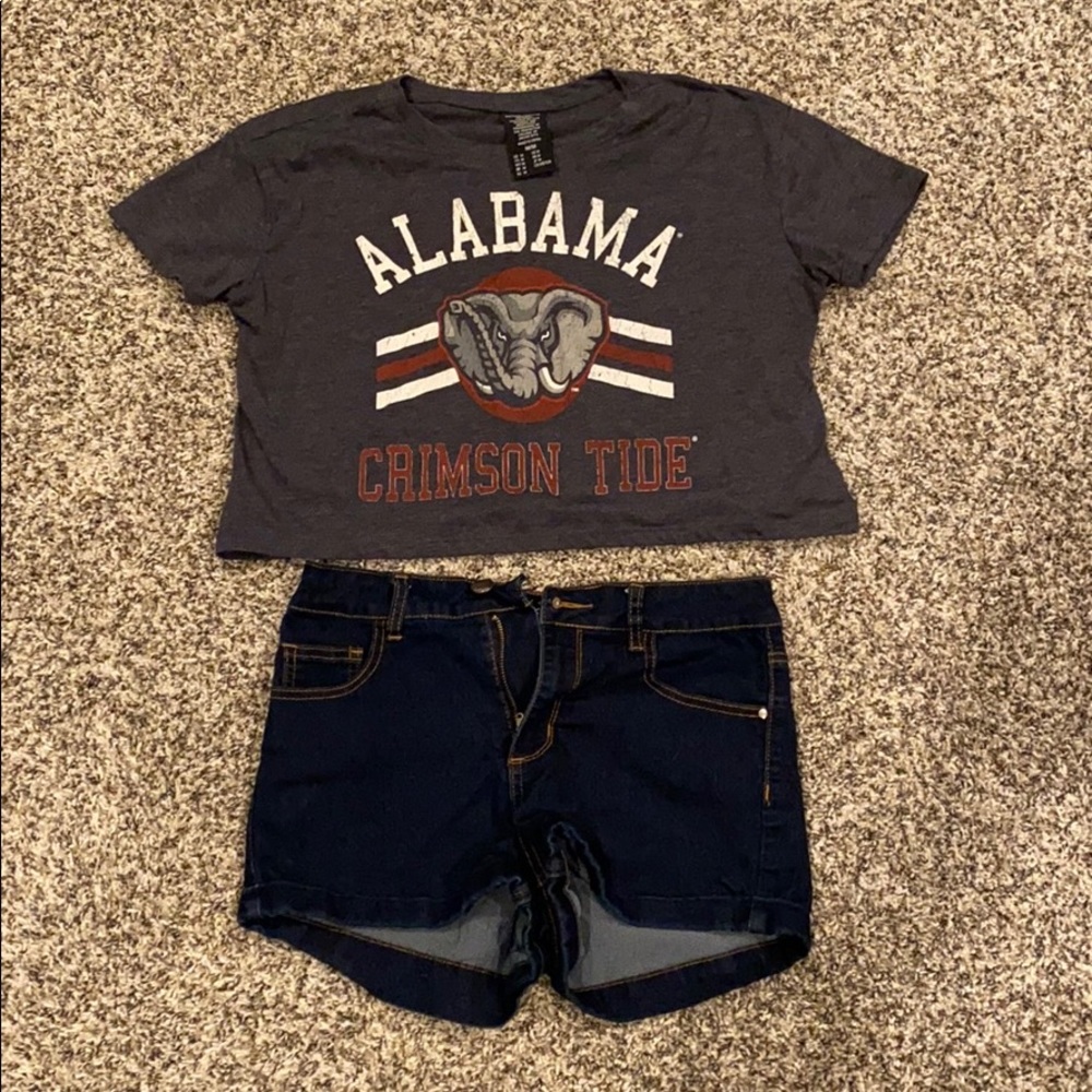 Cropped Alabama crimson tide t-shirt